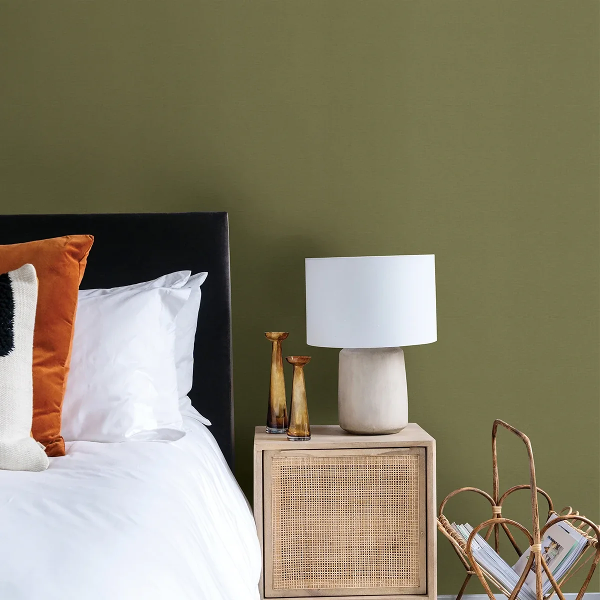 Brewster Home Fashions Umi Green Faux Linen Wallpaper - SKU 4035-452068