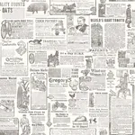 Brewster Home Fashions Underwood Brown Newspaper Wallpaper | Wallpaper Twins Brewster Home Fashions Underwood Brown Newspaper Wallpaper - SKU 2904-13082