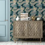Brewster Home Fashions Ursula Dark Blue Abstract Wallpaper | Wallpaper Twins Brewster Home Fashions Ursula Dark Blue Abstract Wallpaper - SKU AH693404