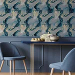 Brewster Home Fashions Ursula Dark Blue Abstract Wallpaper | Wallpaper Twins Brewster Home Fashions Ursula Dark Blue Abstract Wallpaper - SKU AH693404