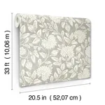 Brewster Home Fashions Vadouvan Grey Jacobean Trail Wallpaper | Wallpaper Twins Brewster Home Fashions Vadouvan Grey Jacobean Trail Wallpaper - SKU 4134-72537
