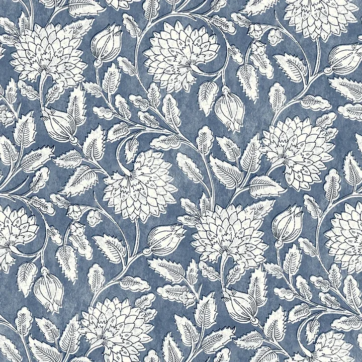 4134-72535 | Vadouvan Navy Jacobean Trail Wallpaper