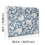Brewster Home Fashions Vadouvan Navy Jacobean Trail Wallpaper | Wallpaper Twins Brewster Home Fashions Vadouvan Navy Jacobean Trail Wallpaper - SKU 4134-72535