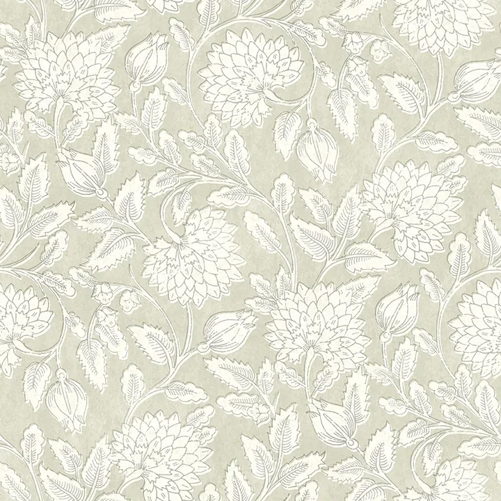 Brewster Home Fashions Vadouvan Sage Jacobean Trail Wallpaper - SKU 4134-72536