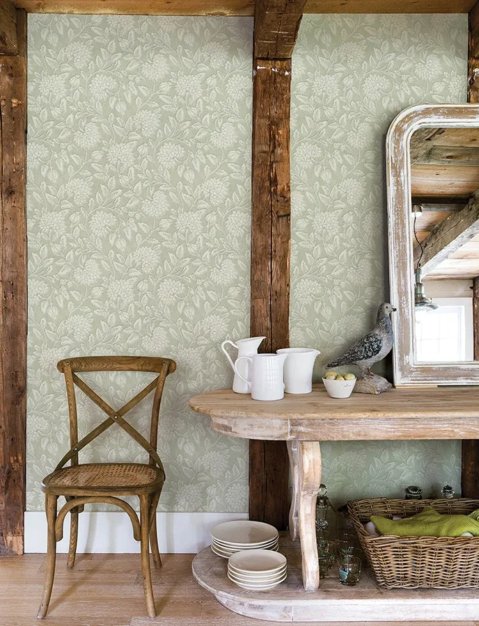 Brewster Home Fashions Vadouvan Sage Jacobean Trail Wallpaper | Wallpaper Twins Brewster Home Fashions Vadouvan Sage Jacobean Trail Wallpaper - SKU 4134-72536