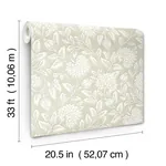 Brewster Home Fashions Vadouvan Sage Jacobean Trail Wallpaper | Wallpaper Twins Brewster Home Fashions Vadouvan Sage Jacobean Trail Wallpaper - SKU 4134-72536