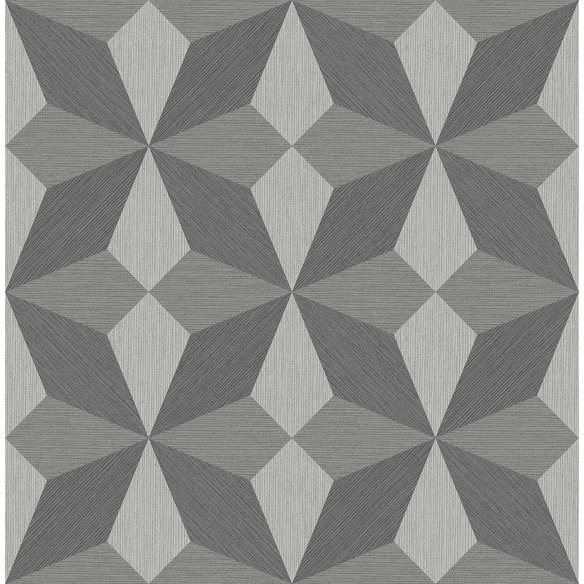 Brewster Home Fashions Valiant Grey Faux Grasscloth Mosaic Wallpaper - SKU 2896-25300