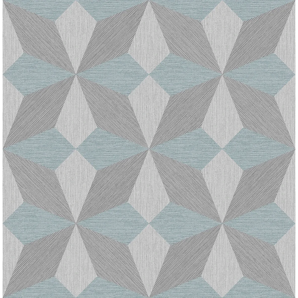 Brewster Home Fashions Valiant Light Blue Faux Grasscloth Mosaic Wallpaper - SKU 2896-25304