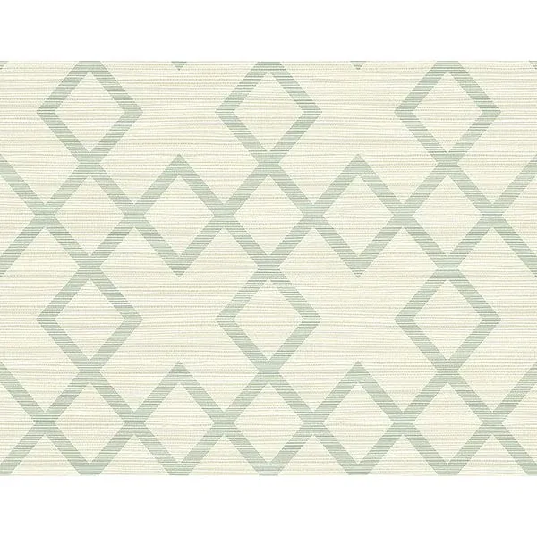 Brewster Home Fashions Vana Seafoam Woven Diamond Wallpaper - SKU 2765-BW40404