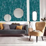 Brewster Home Fashions Velour Teal Distressed Wallpaper - SKU AH904005