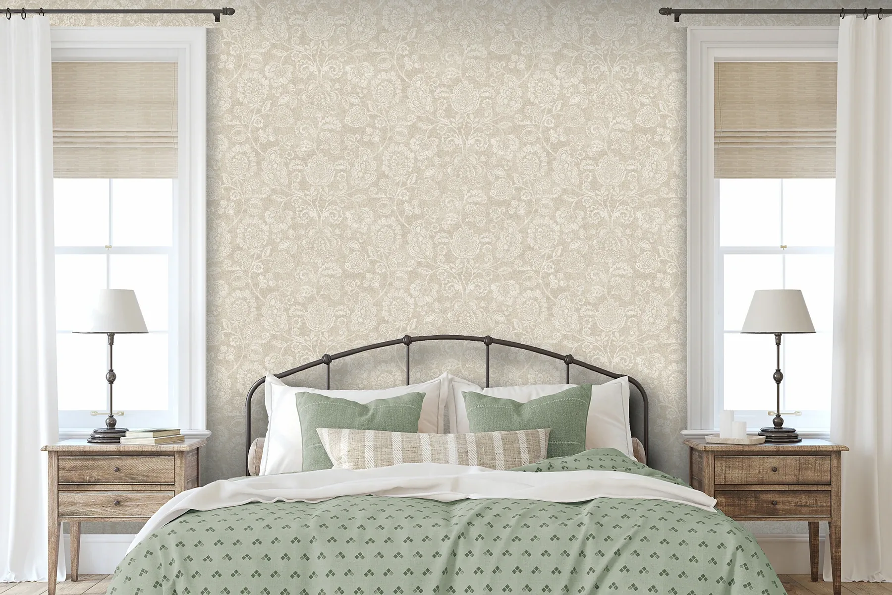 Brewster Home Fashions Verity Neutral Jacobean Trail Wallpaper - SKU AH100194AH