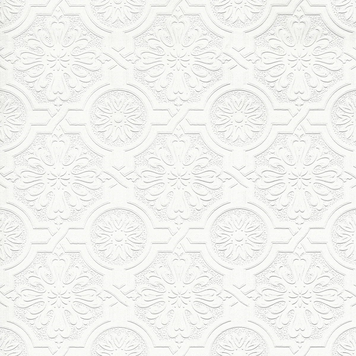 Brewster Home Fashions Victorian Tin Ceiling White Paintable Wallpaper - SKU 4000-32817