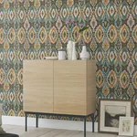 Brewster Home Fashions Villon Mustard Ikat Wallpaper | Wallpaper Twins Brewster Home Fashions Villon Mustard Ikat Wallpaper - SKU 2980-560572