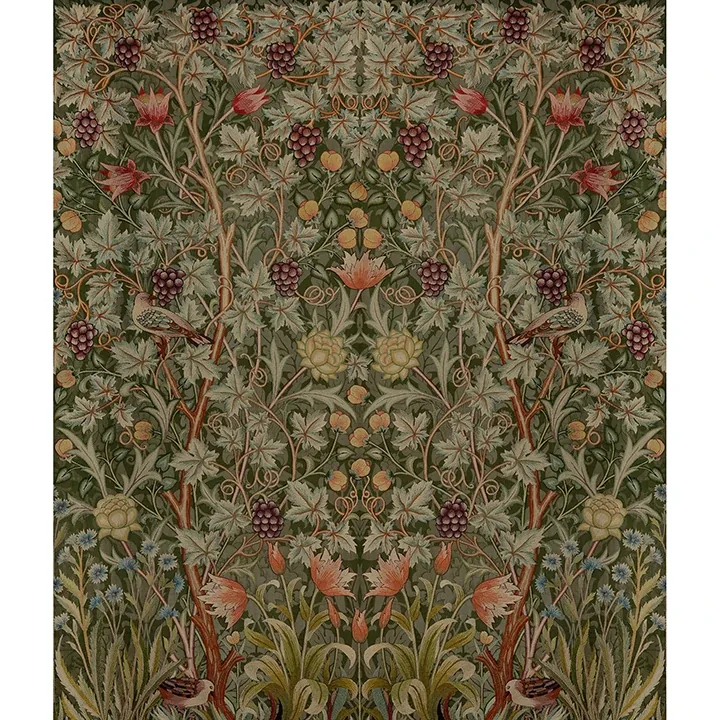 Brewster Home Fashions Vine Embroidery Dark Green Wall Mural - SKU 4171-HT84003
