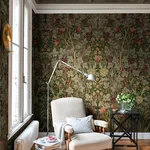 Brewster Home Fashions Vine Embroidery Dark Green Wall Mural | Wallpaper Twins Brewster Home Fashions Vine Embroidery Dark Green Wall Mural - SKU 4171-HT84003