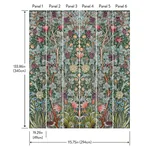 Brewster Home Fashions Vine Embroidery Sea Green Wall Mural - SKU 4171-HT84001
