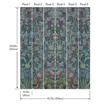 Brewster Home Fashions Vine Embroidery Teal Wall Mural | Wallpaper Twins Brewster Home Fashions Vine Embroidery Teal Wall Mural - SKU 4171-HT84002