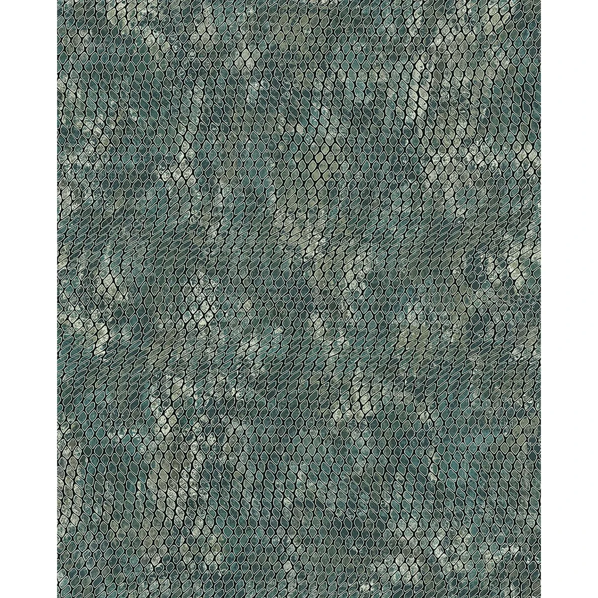 Brewster Home Fashions Viper Teal Green Snakeskin Wallpaper - SKU 300522