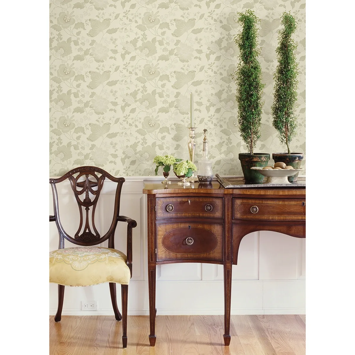 Brewster Home Fashions Vittoria Gold Floral Wallpaper - SKU 4058-24841
