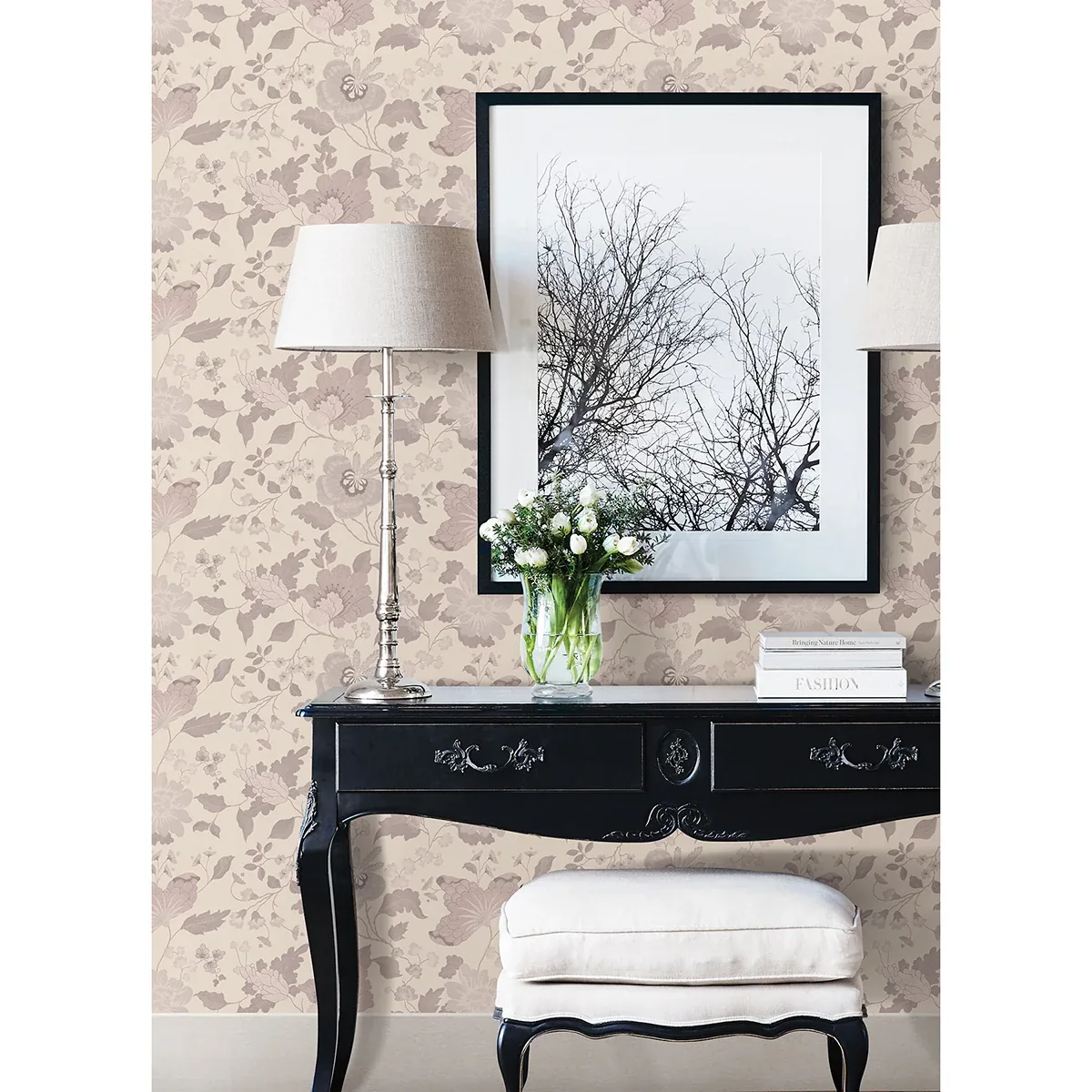 Brewster Home Fashions Vittoria Rose Floral Wallpaper - SKU 4058-24845