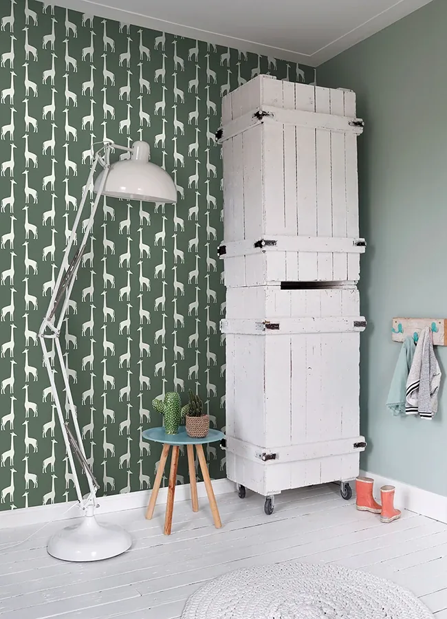 Brewster Home Fashions Vivi Green Giraffe Wallpaper | Wallpaper Twins Brewster Home Fashions Vivi Green Giraffe Wallpaper - SKU 4060-139060