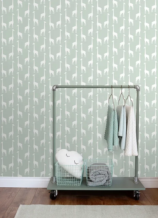 Brewster Home Fashions Vivi Sage Giraffe Wallpaper | Wallpaper Twins Brewster Home Fashions Vivi Sage Giraffe Wallpaper - SKU 4060-139058