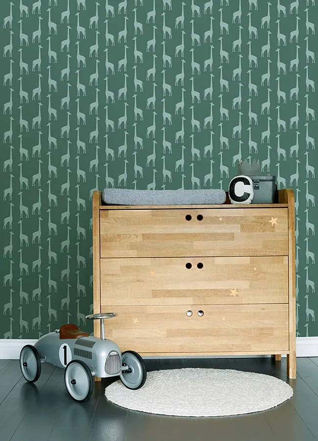 Brewster Home Fashions Vivi Teal Giraffe Wallpaper | Wallpaper Twins Brewster Home Fashions Vivi Teal Giraffe Wallpaper - SKU 4060-139061