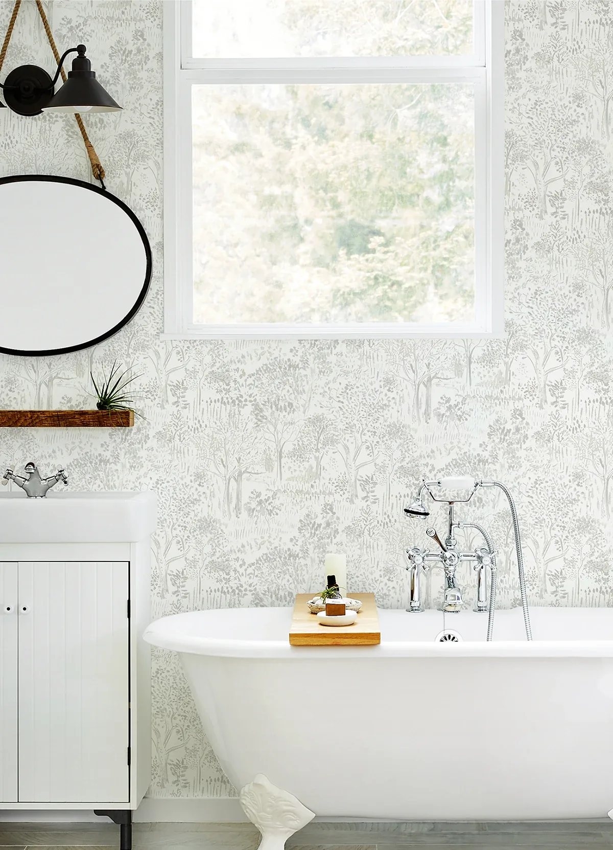 Brewster Home Fashions Walden Grey Forest Wallpaper | Wallpaper Twins Brewster Home Fashions Walden Grey Forest Wallpaper - SKU 3124-13892