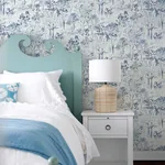 Brewster Home Fashions Walden Navy Forest Wallpaper - SKU 3124-13893