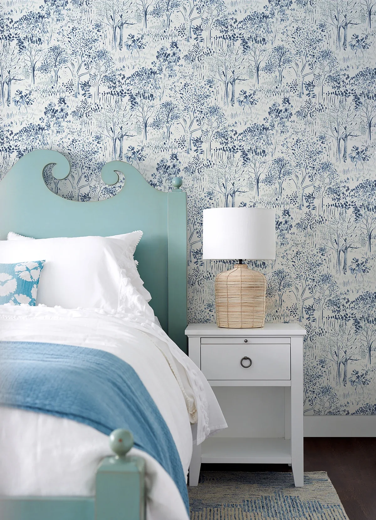 Brewster Home Fashions Walden Navy Forest Wallpaper - SKU 3124-13893