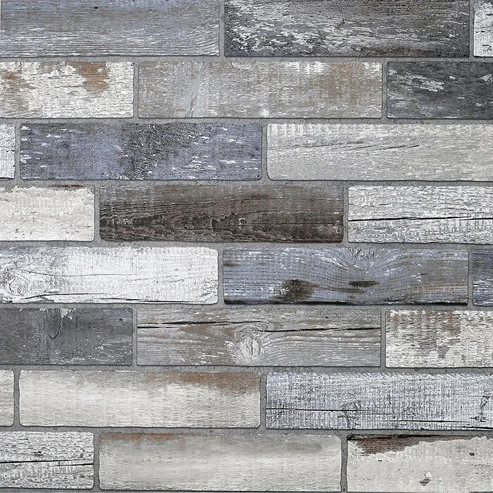 Brewster Home Fashions Wallace Grey Wood Tile Wallpaper - SKU AH908908