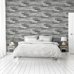 Brewster Home Fashions Wallace Grey Wood Tile Wallpaper | Wallpaper Twins Brewster Home Fashions Wallace Grey Wood Tile Wallpaper - SKU AH908908