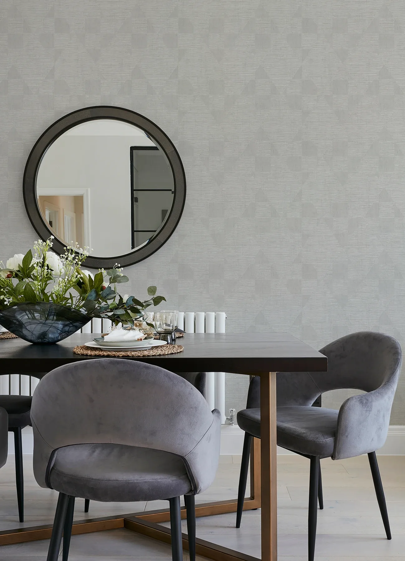 Brewster Home Fashions Wegener Silver Geometric Wallpaper - SKU 4082-381962