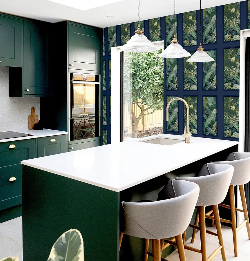 Brewster Home Fashions Wendell Navy Wild Vibes Wallpaper - SKU AH922803