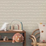 Brewster Home Fashions Wiggle Line Taupe Stripe Wallpaper - SKU 4203-27569