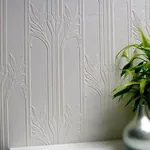 Brewster Home Fashions Wildacre White Paintable Textured Vinyl Wallpaper - SKU 437-RD803