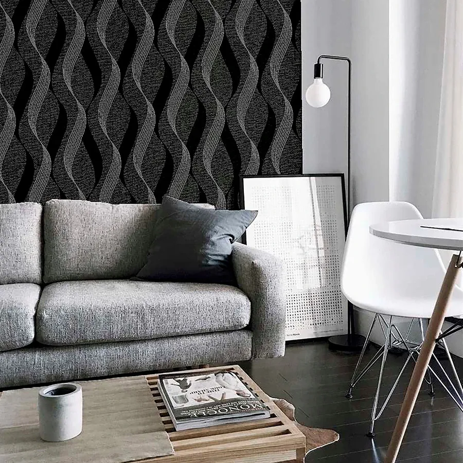 Brewster Home Fashions Wilhelmina Black Ribbon Wallpaper - SKU AH295500