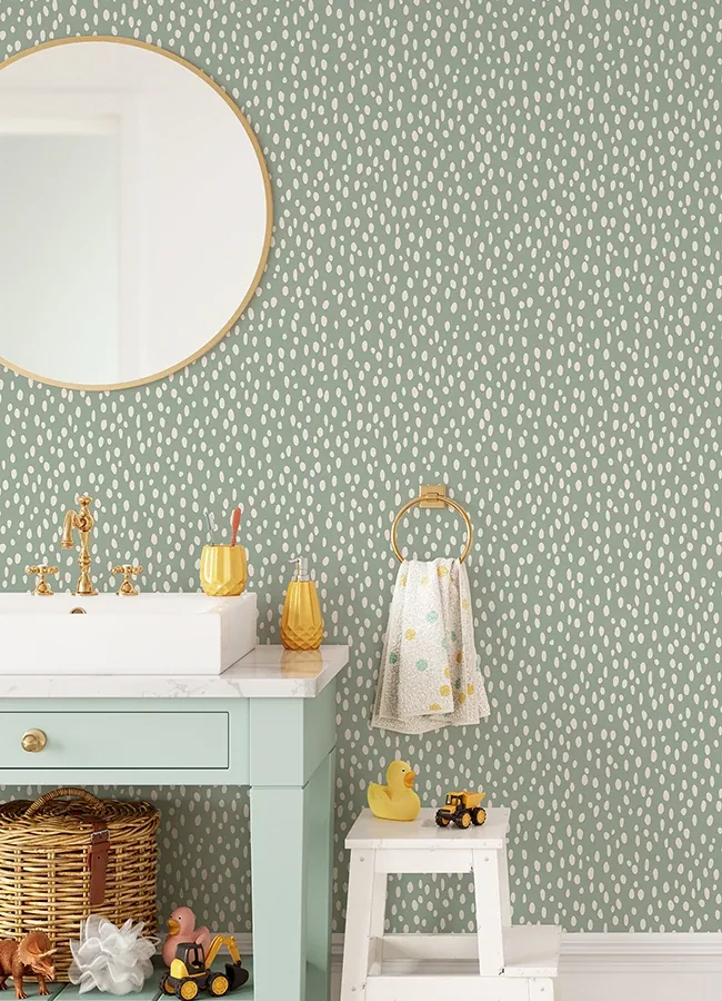 Brewster Home Fashions Willa Moss Dots Wallpaper - SKU 4060-139256