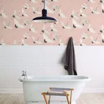 Brewster Home Fashions Windsong Pink Bird Wallpaper - SKU 2904-24305