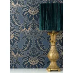 Brewster Home Fashions Windsor Blue Damask Wallpaper - SKU M1704