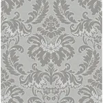 Brewster Home Fashions Windsor Grey Damask Wallpaper - SKU M1705
