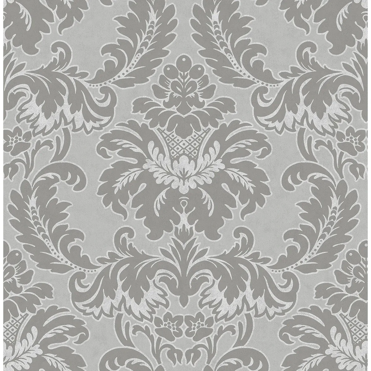 M1705 | Windsor Grey Damask Wallpaper
