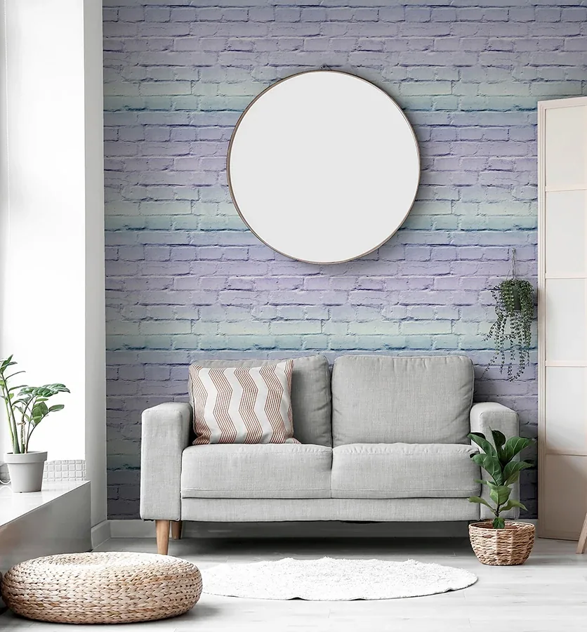 Brewster Home Fashions Winifred Lavender Ombre Brick Wallpaper | Wallpaper Twins Brewster Home Fashions Winifred Lavender Ombre Brick Wallpaper - SKU AH909707