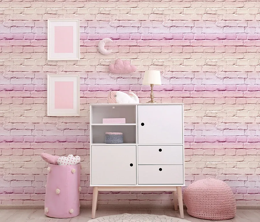 Brewster Home Fashions Winifred Pink Ombre Brick Wallpaper | Wallpaper Twins Brewster Home Fashions Winifred Pink Ombre Brick Wallpaper - SKU AH909706