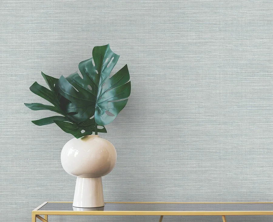Brewster Home Fashions Winn Aqua Faux Grasscloth Wallpaper - SKU 4174-4609
