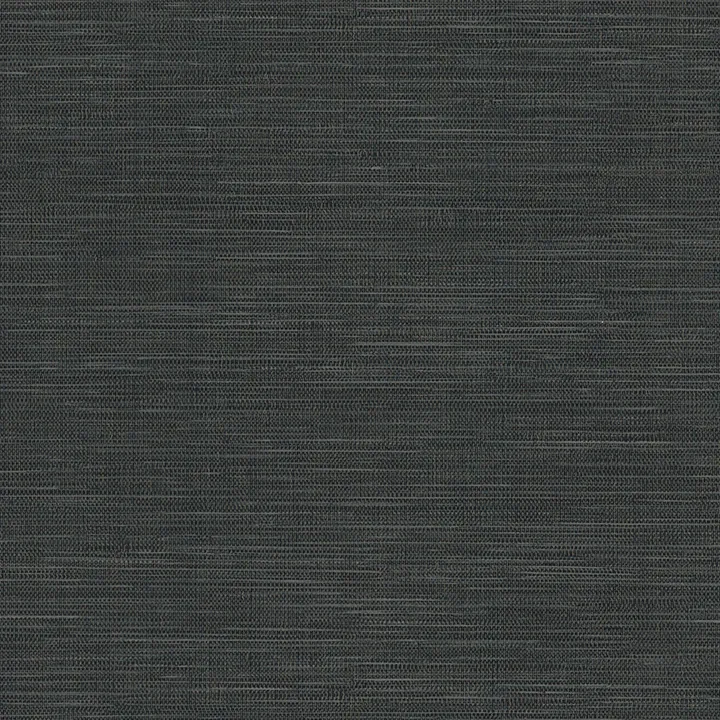 4174-4611 | Winn Black Faux Grasscloth Wallpaper