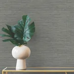 Brewster Home Fashions Winn Charcoal Faux Grasscloth Wallpaper - SKU 4174-4607