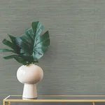 Brewster Home Fashions Winn Green Faux Grasscloth Wallpaper - SKU 4174-4604