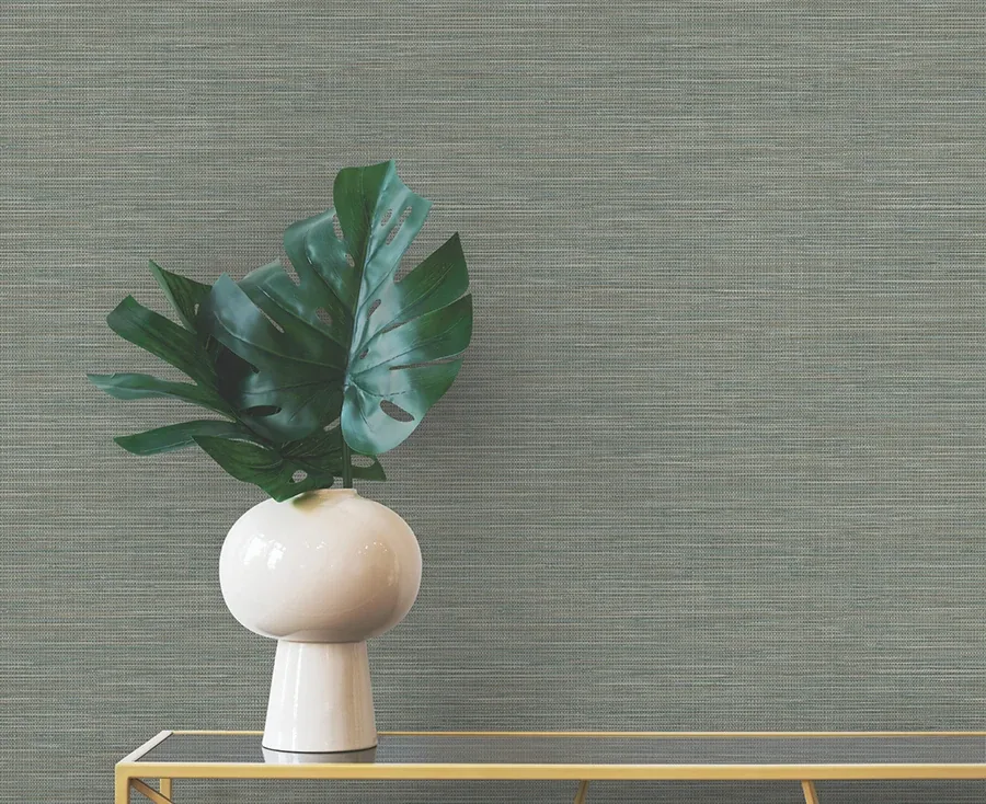 Brewster Home Fashions Winn Green Faux Grasscloth Wallpaper - SKU 4174-4604