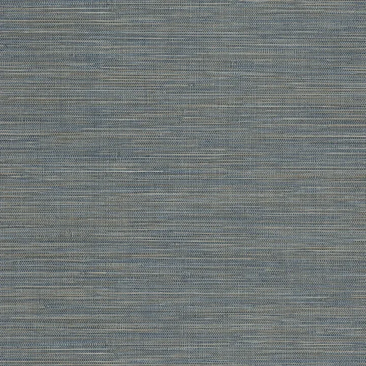 4174-4610 | Winn Sapphire Faux Grasscloth Wallpaper